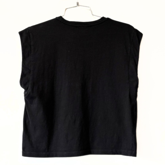 Zara Plain Eyelash T-shirt Black Size S - Picture 5 of 7